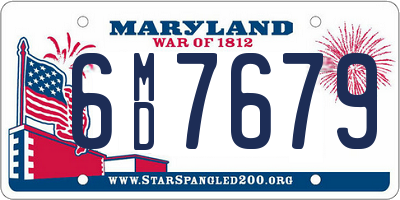 MD license plate 6MD7679