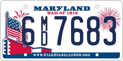 MD license plate 6MD7683