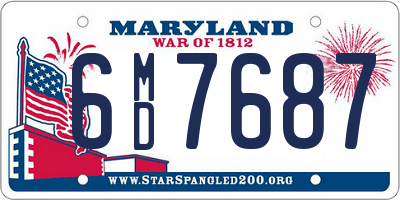 MD license plate 6MD7687