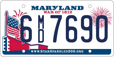 MD license plate 6MD7690