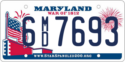 MD license plate 6MD7693