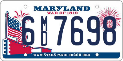 MD license plate 6MD7698