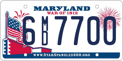 MD license plate 6MD7700