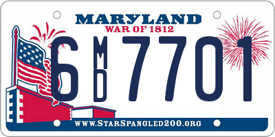 MD license plate 6MD7701