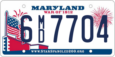 MD license plate 6MD7704