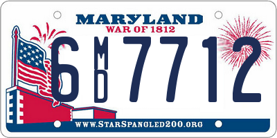 MD license plate 6MD7712