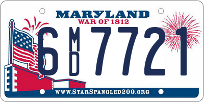 MD license plate 6MD7721