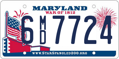 MD license plate 6MD7724