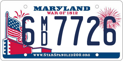 MD license plate 6MD7726