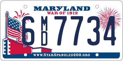 MD license plate 6MD7734