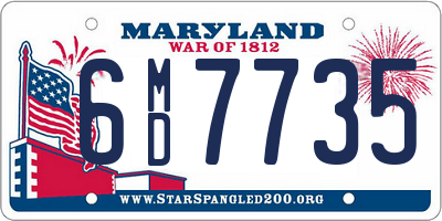 MD license plate 6MD7735