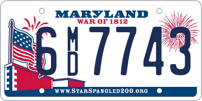 MD license plate 6MD7743