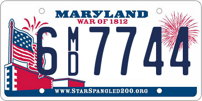 MD license plate 6MD7744