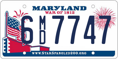 MD license plate 6MD7747