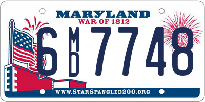 MD license plate 6MD7748