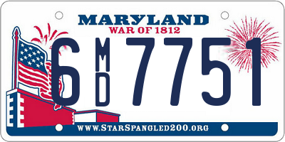 MD license plate 6MD7751