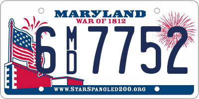 MD license plate 6MD7752