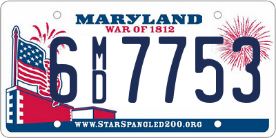 MD license plate 6MD7753