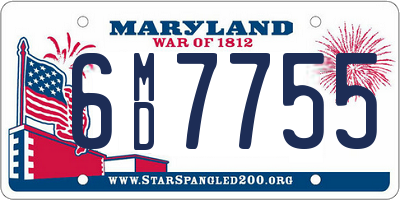 MD license plate 6MD7755