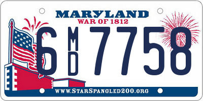 MD license plate 6MD7758