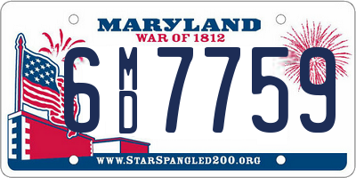 MD license plate 6MD7759