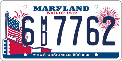 MD license plate 6MD7762