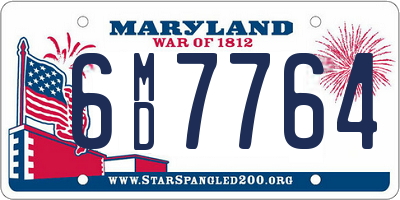 MD license plate 6MD7764