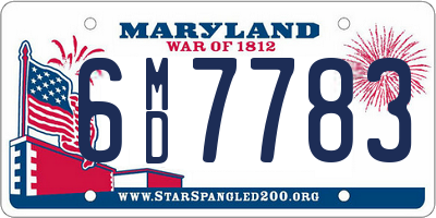 MD license plate 6MD7783