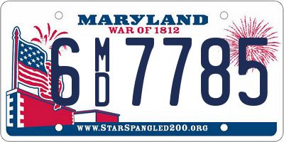 MD license plate 6MD7785