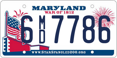 MD license plate 6MD7786