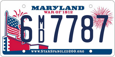 MD license plate 6MD7787