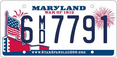 MD license plate 6MD7791