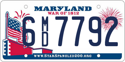 MD license plate 6MD7792