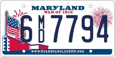 MD license plate 6MD7794