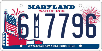 MD license plate 6MD7796