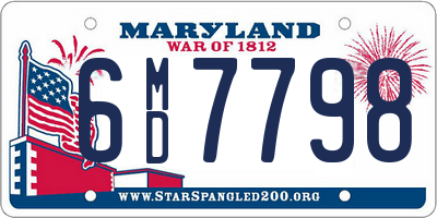 MD license plate 6MD7798