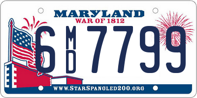 MD license plate 6MD7799