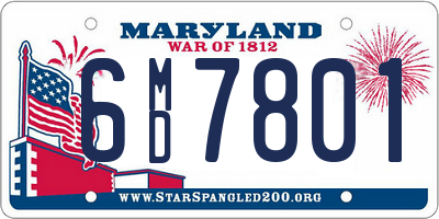 MD license plate 6MD7801