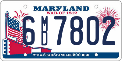 MD license plate 6MD7802