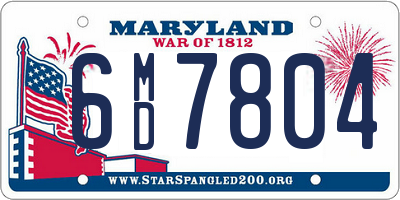 MD license plate 6MD7804