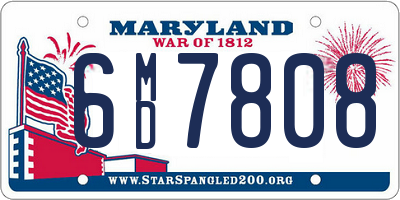 MD license plate 6MD7808