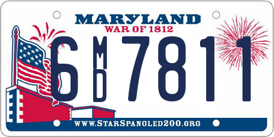 MD license plate 6MD7811