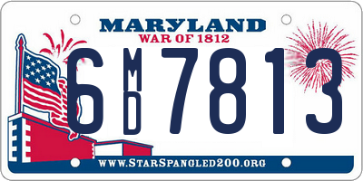 MD license plate 6MD7813