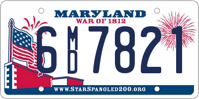 MD license plate 6MD7821