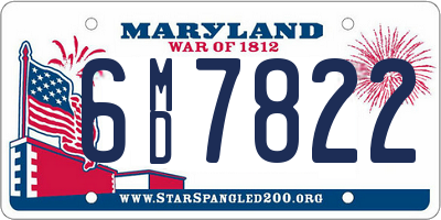 MD license plate 6MD7822