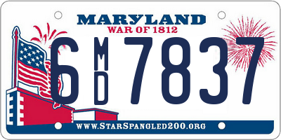 MD license plate 6MD7837