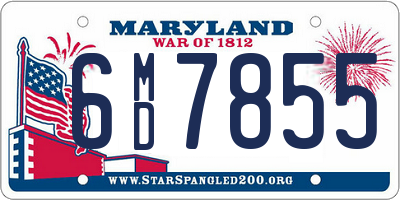 MD license plate 6MD7855