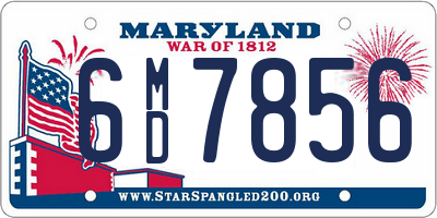 MD license plate 6MD7856