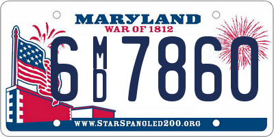 MD license plate 6MD7860