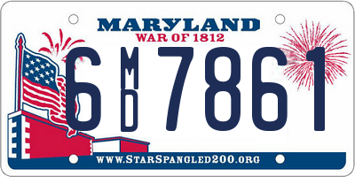 MD license plate 6MD7861